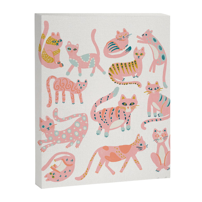 KittyKats - Pink Palette Canvas Print Gallery Image 1
