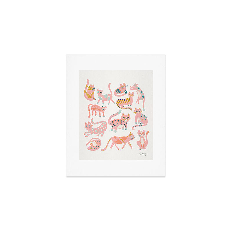 KittyKats - Pink Palette Art Print Gallery Image 1