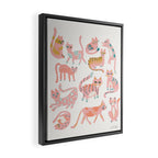 KittyKats - Pink Palette Framed Canvas Print Gallery Image 2