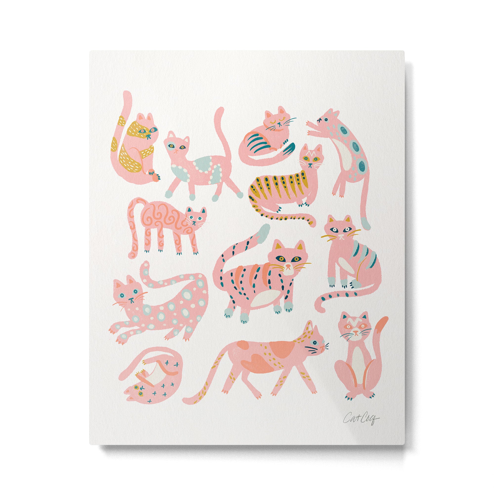 KittyKats - Pink Palette Metal Print Gallery Image 4