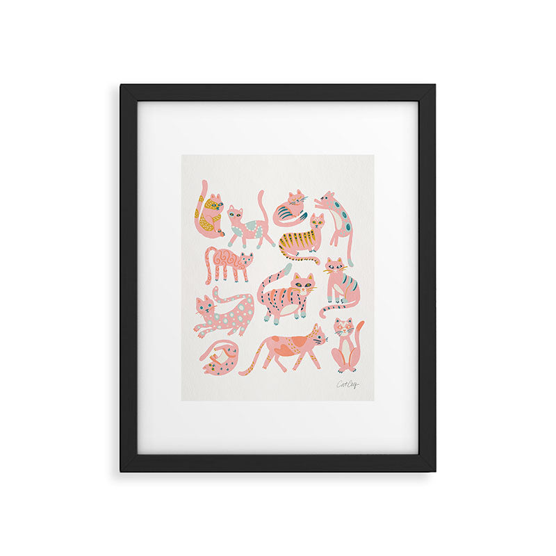 KittyKats - Pink Palette Framed Art Print Gallery Image 5
