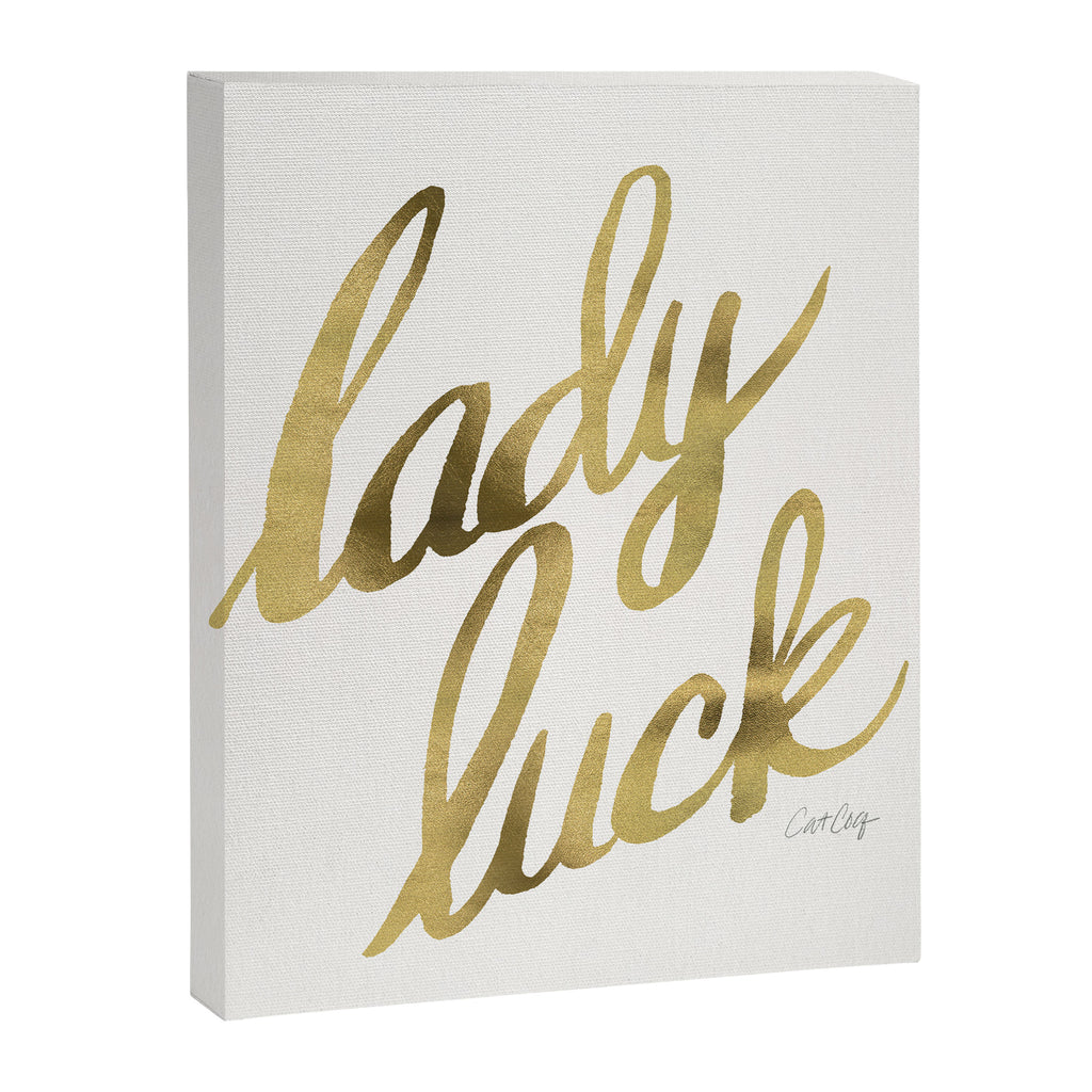 Lady Luck - Gold Ink Canvas Print Gallery Image 6
