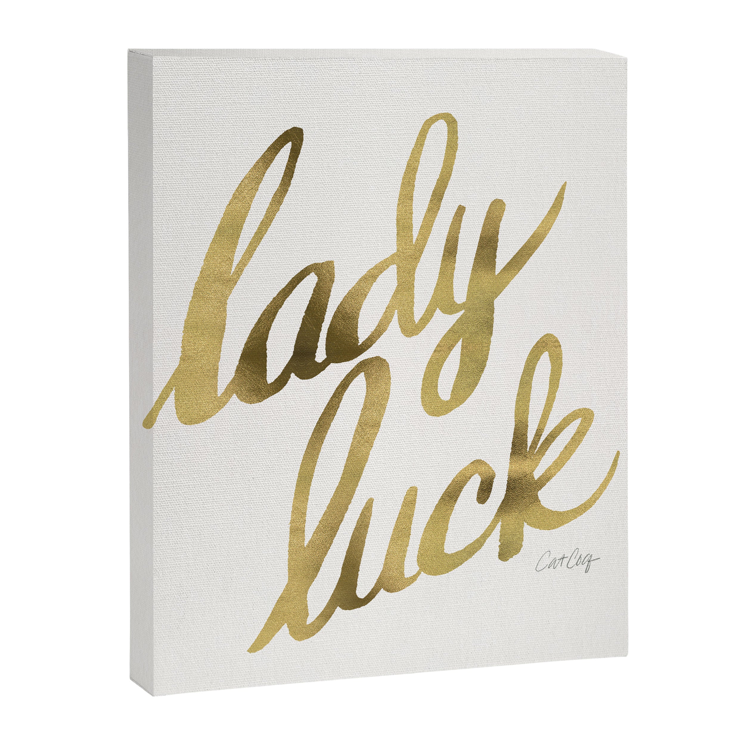 Lady Luck - Gold Ink Canvas Print Gallery Image 6