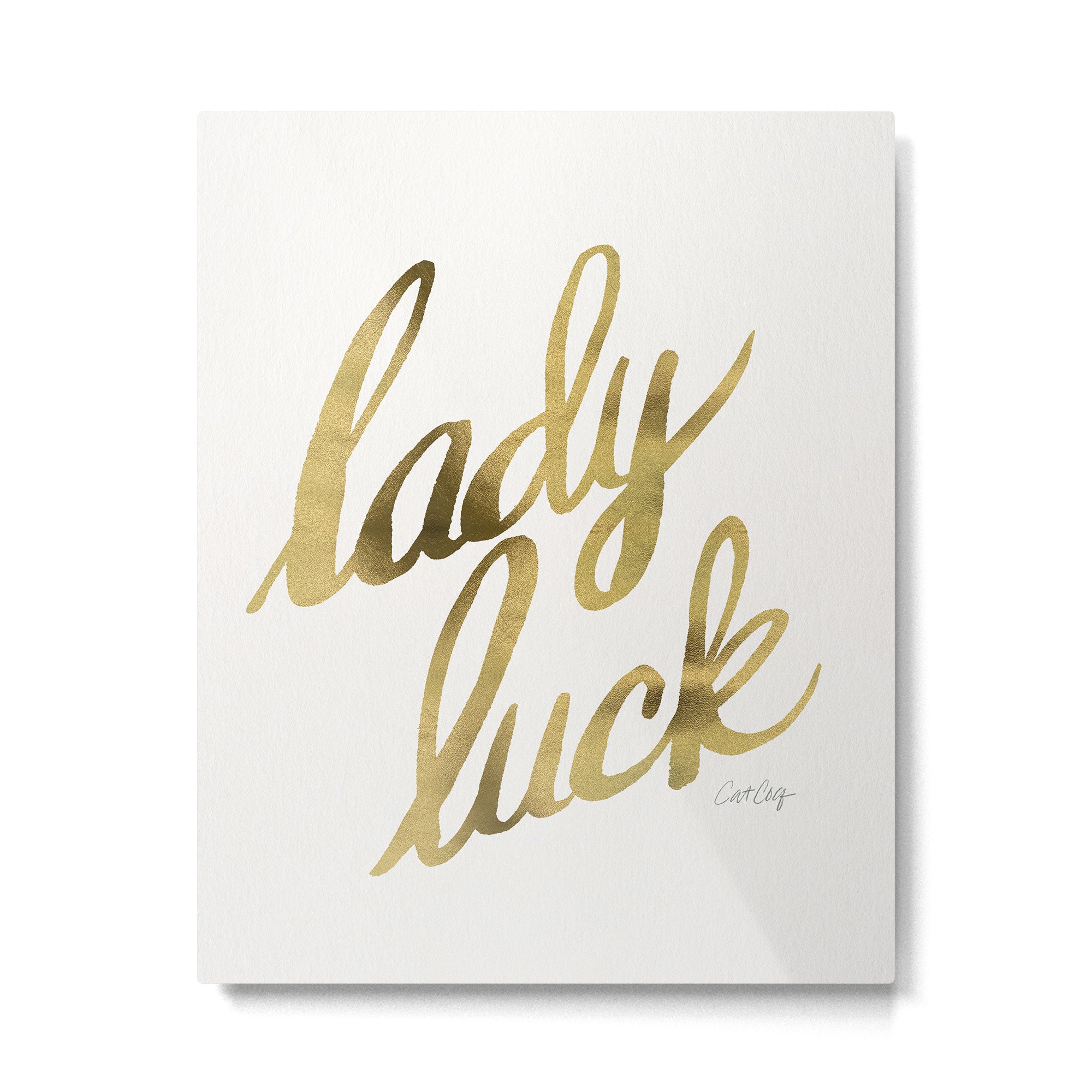 Lady Luck - Gold Ink Metal Print Gallery Image 4