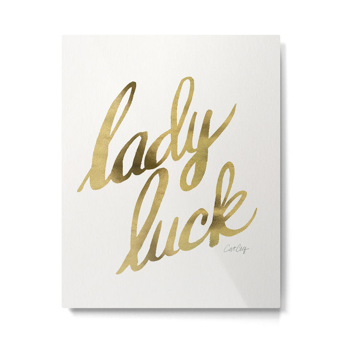 Lady Luck - Gold Ink Metal Print Gallery Image 1