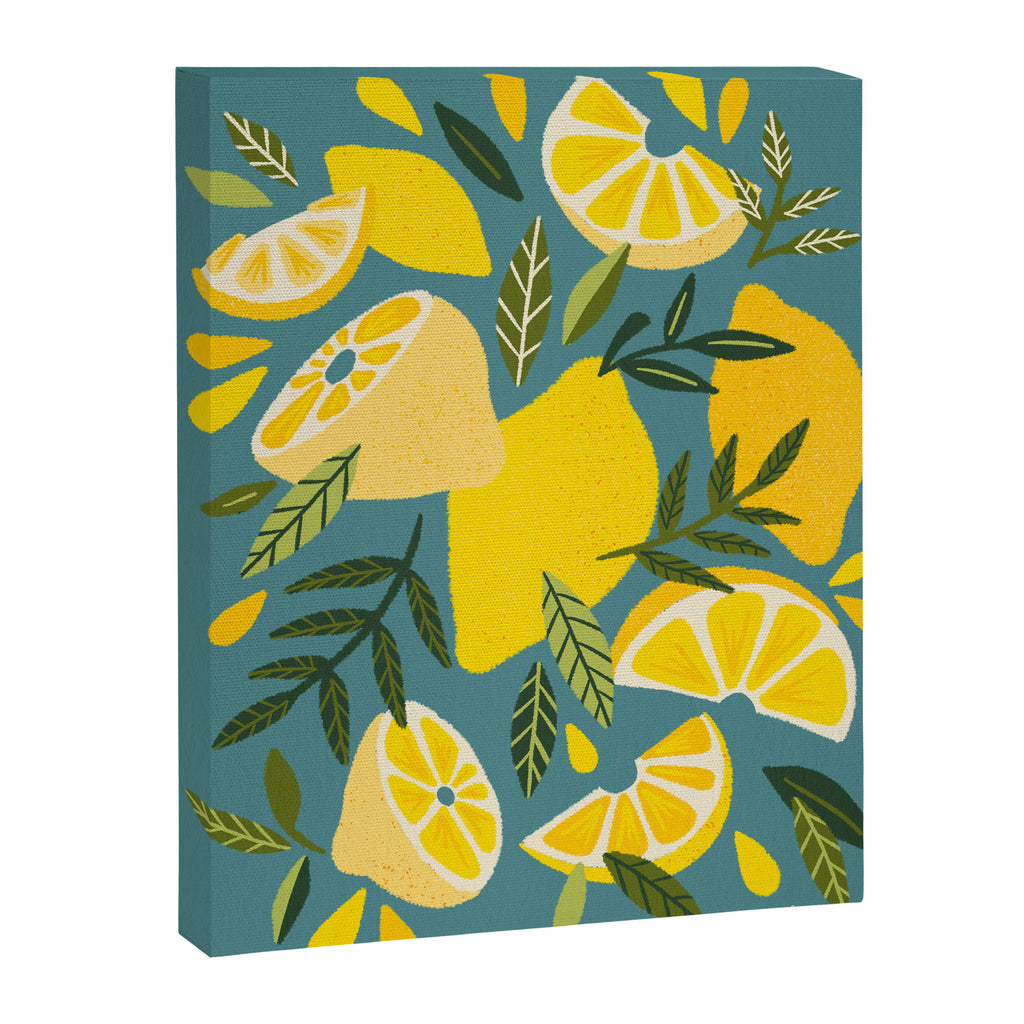 Lemon Blooms â Blue Canvas Print Gallery Image 6