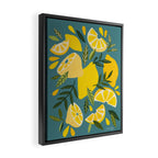 Lemon Blooms â Blue Framed Canvas Print Gallery Image 2