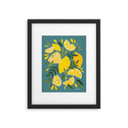 Lemon Blooms â Blue Framed Art Print Gallery Image 5