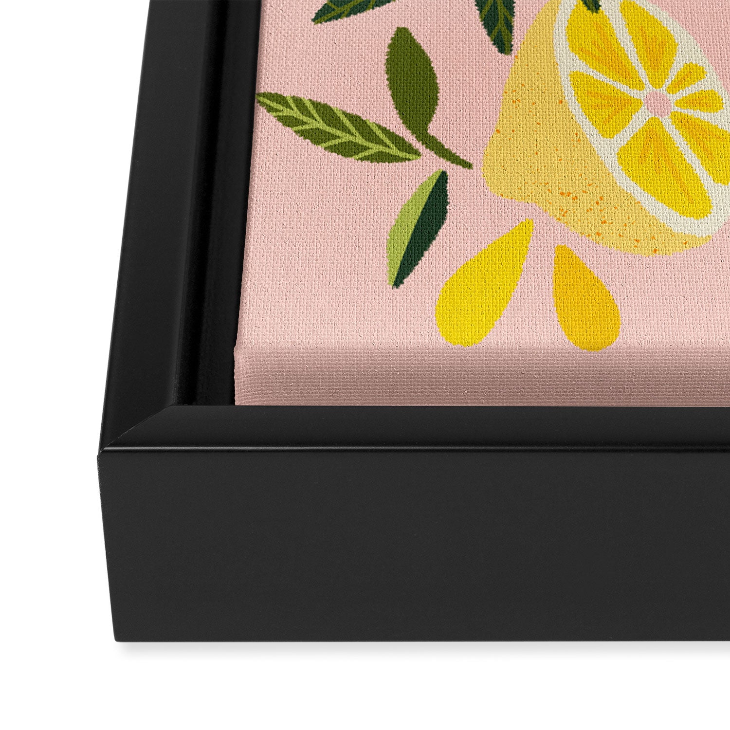 Lemon Blooms - Blush Palette Framed Canvas Print Gallery Image 3
