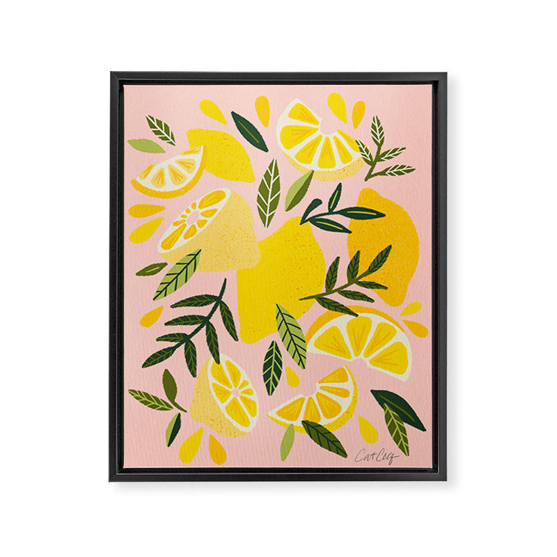 Lemon Blooms - Blush Palette Framed Canvas Print Gallery Image 8