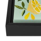 Lemon Blooms - Mint Framed Canvas Print Gallery Image 3