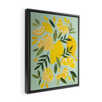 Lemon Blooms - Mint Framed Canvas Print Gallery Image 2