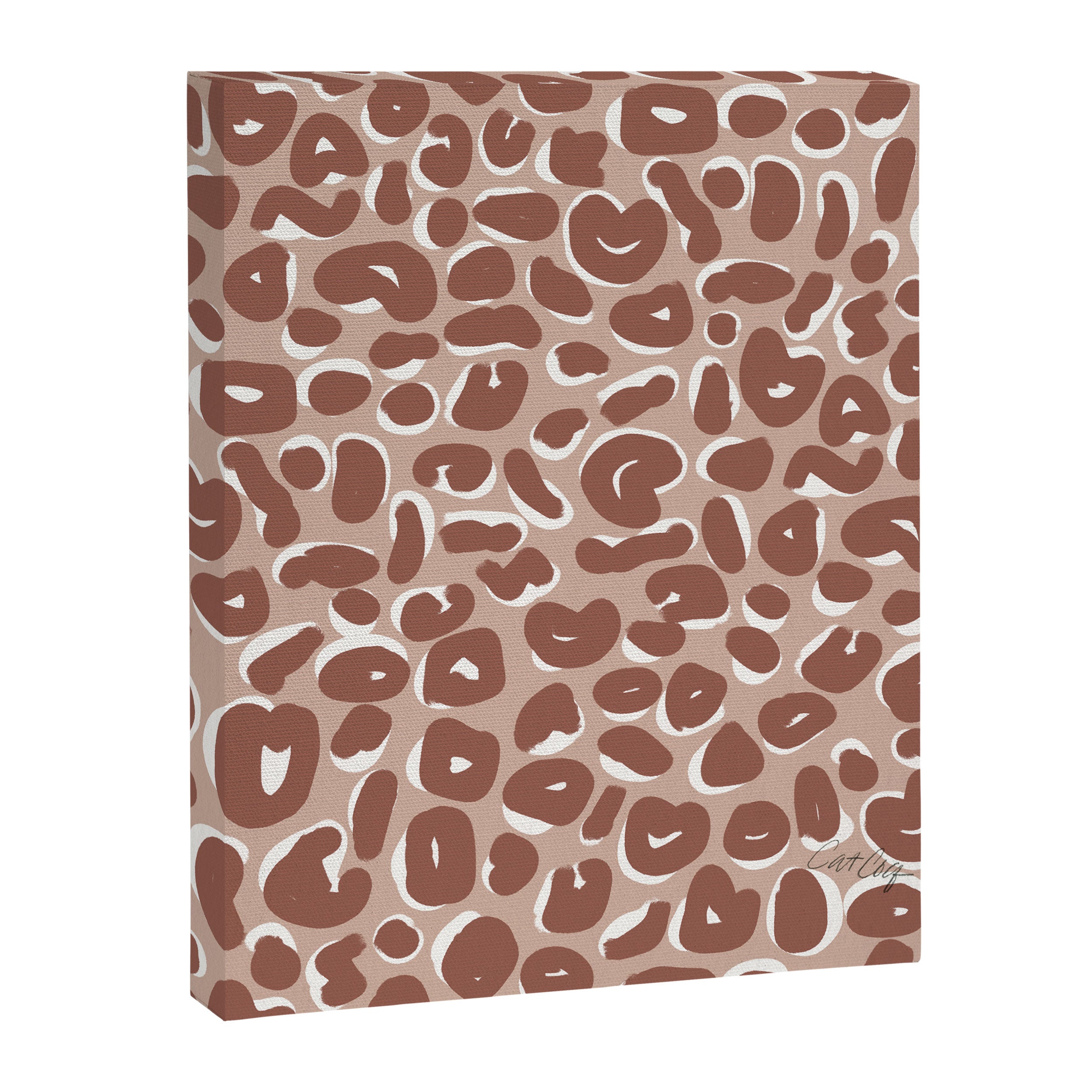 Leopard Print Abstractions - Marsala Canvas Print Gallery Image 8