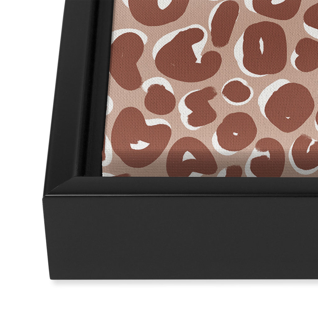 Leopard Print Abstractions - Marsala Framed Canvas Print Gallery Image 3