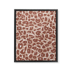 Leopard Print Abstractions - Marsala Framed Canvas Print Gallery Image 8