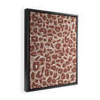 Leopard Print Abstractions - Marsala Framed Canvas Print Gallery Image 2