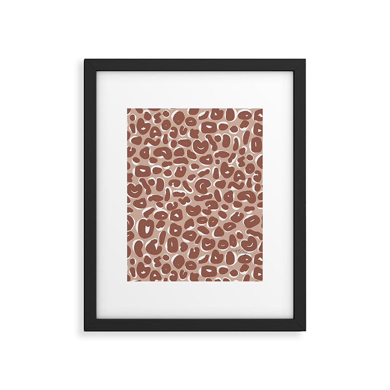 Leopard Print Abstractions - Marsala Framed Art Print Gallery Image 6
