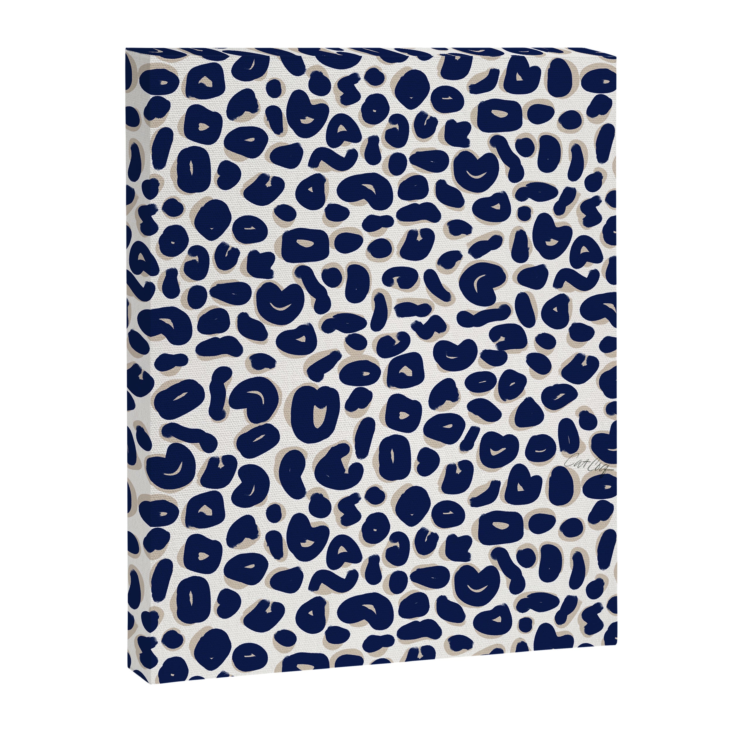 Leopard Print Abstractions - Navy Canvas Print Gallery Image 8