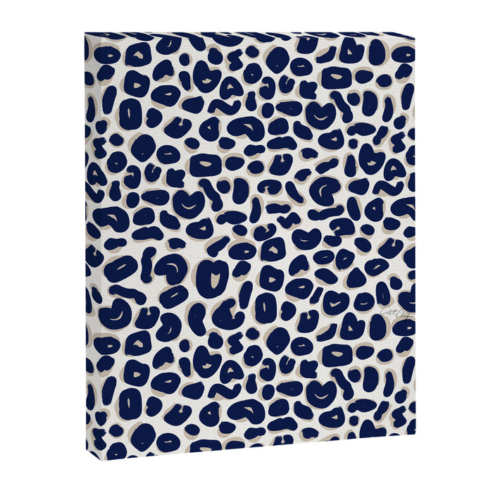 Leopard Print Abstractions - Navy Canvas Print Gallery Image 1