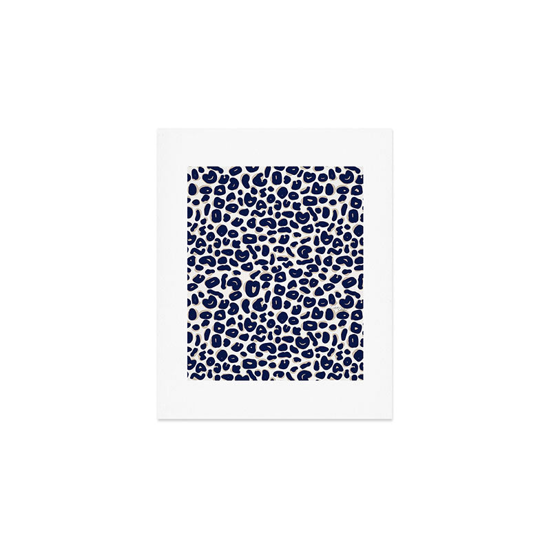Leopard Print Abstractions - Navy Art Print Gallery Image 1