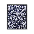 Leopard Print Abstractions - Navy Framed Canvas Print Gallery Image 8