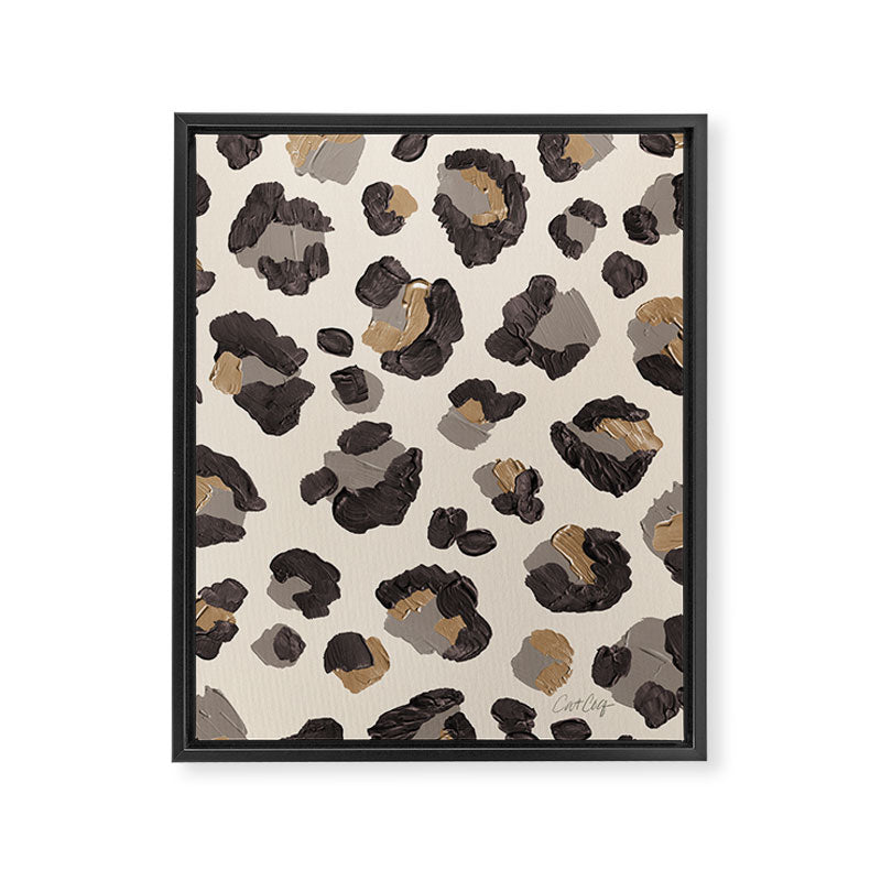 Leopard Print â Neutral Framed Canvas Print Gallery Image 8