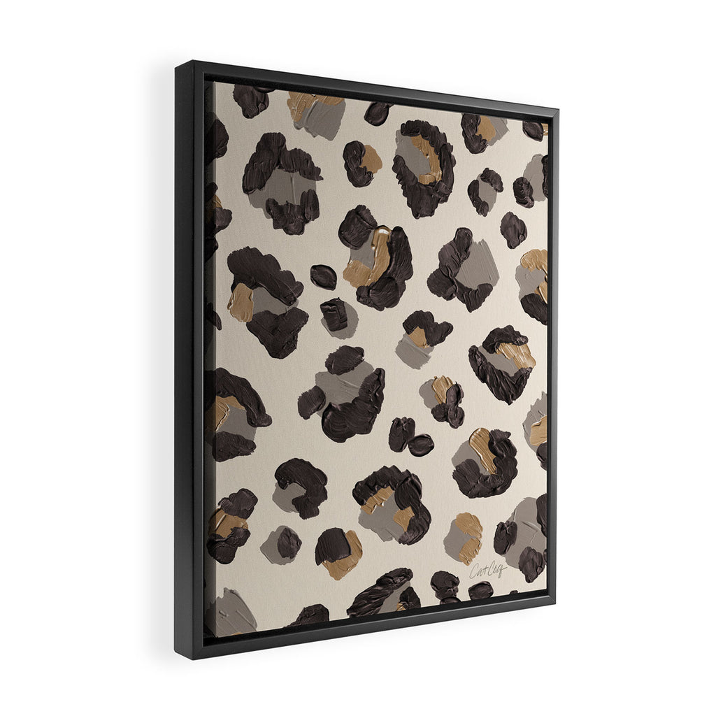 Leopard Print â Neutral Framed Canvas Print Gallery Image 2