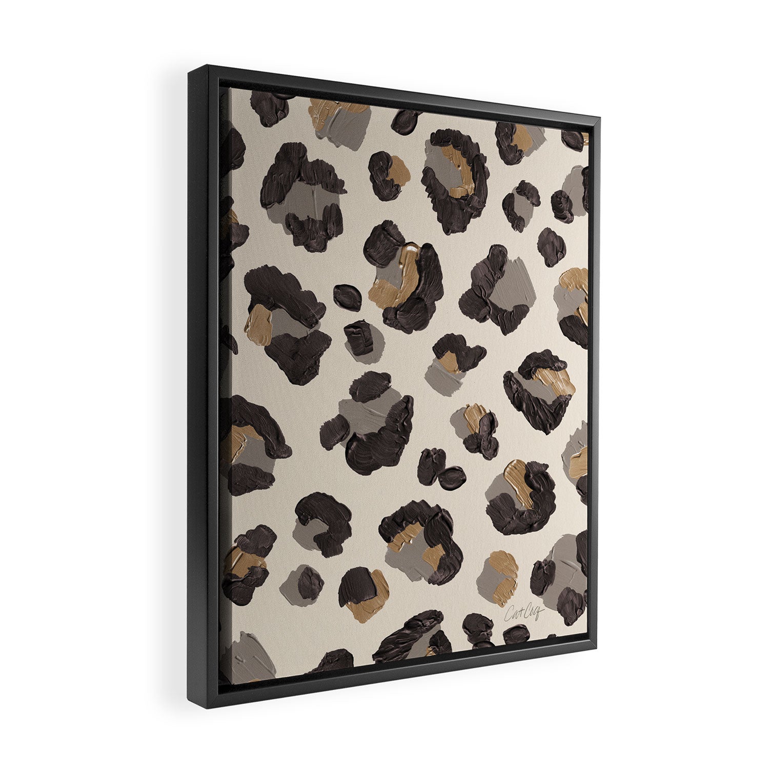Leopard Print â Neutral Framed Canvas Print Gallery Image 2