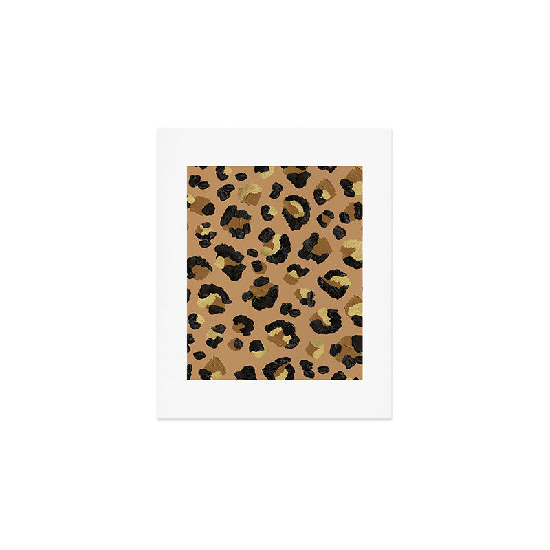 Leopard Print - Neutral & Gold Palette Art Print Gallery Image 1