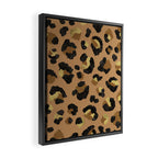 Leopard Print - Neutral & Gold Palette Framed Canvas Print Gallery Image 2