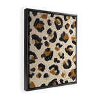 Leopard Print - Neutral Gold Light Palette Framed Canvas Print Gallery Image 2