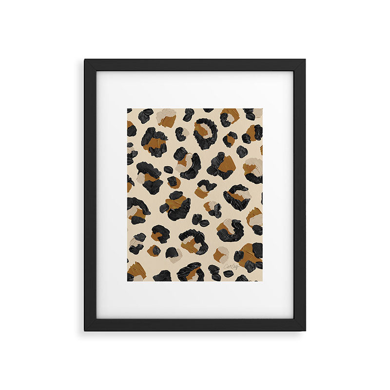 Leopard Print - Neutral Gold Light Palette Framed Art Print Gallery Image 4