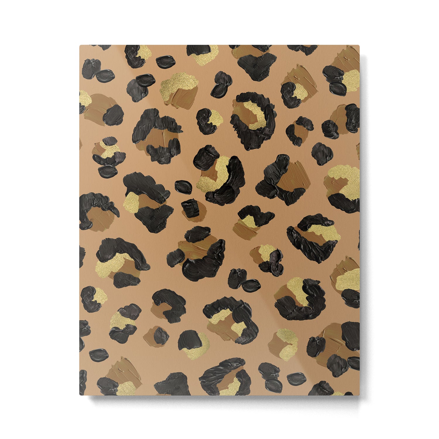 Leopard Print - Neutral & Gold Palette Metal Print Gallery Image 6