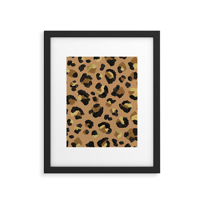 Leopard Print - Neutral & Gold Palette Framed Art Print Gallery Image 1