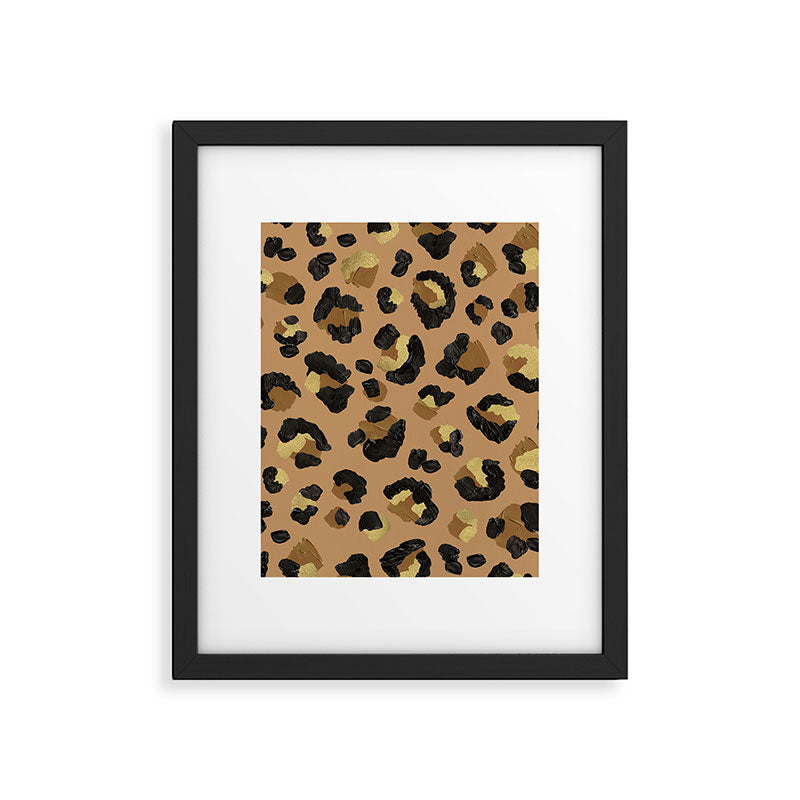 Leopard Print - Neutral & Gold Palette Framed Art Print Gallery Image 6