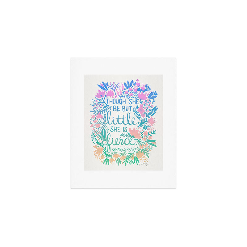 Little & Fierce - Lavender Mint OmbrÃ© Art Print Gallery Image 1