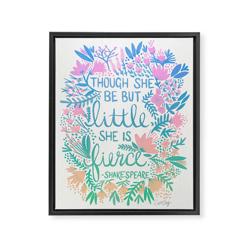 Little & Fierce - Lavender Mint OmbrÃ© Framed Canvas Print Gallery Image 8