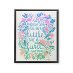 Little & Fierce - Lavender Mint OmbrÃ© Framed Canvas Print Gallery Image 8