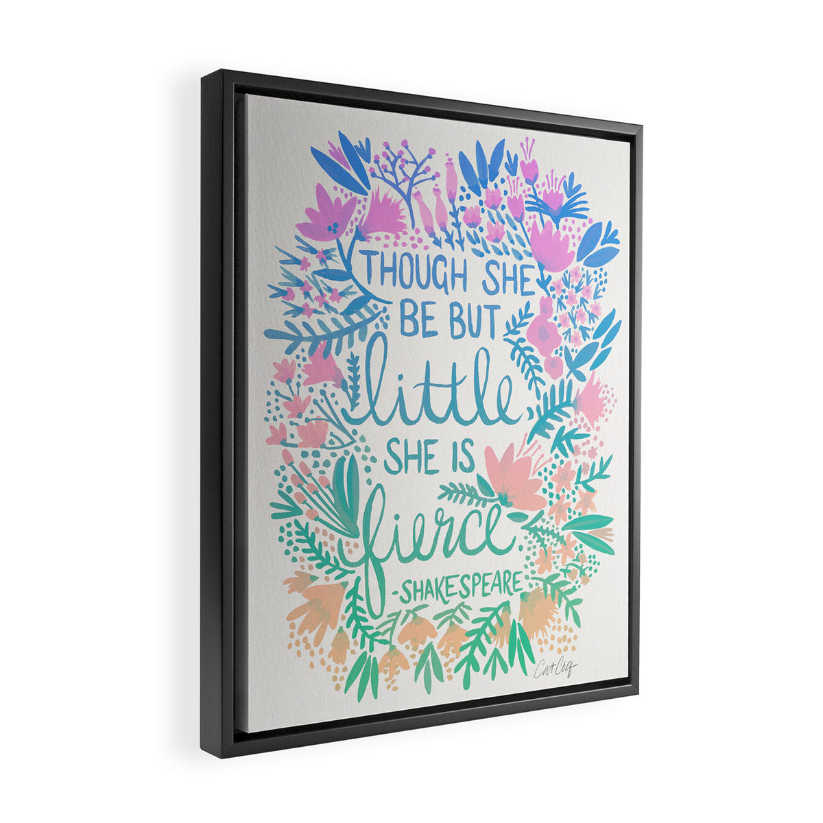 Little & Fierce - Lavender Mint OmbrÃ© Framed Canvas Print Gallery Image 2