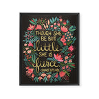 Little & Fierce on Charcoal Framed Canvas Print Gallery Image 8