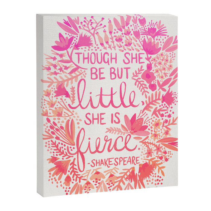 Little & Fierce - Pink OmbrÃ© Canvas Print Gallery Image 1