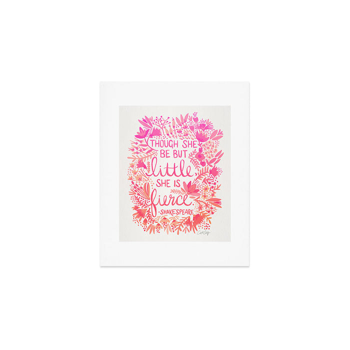 Little & Fierce - Pink OmbrÃ© Art Print Gallery Image 1