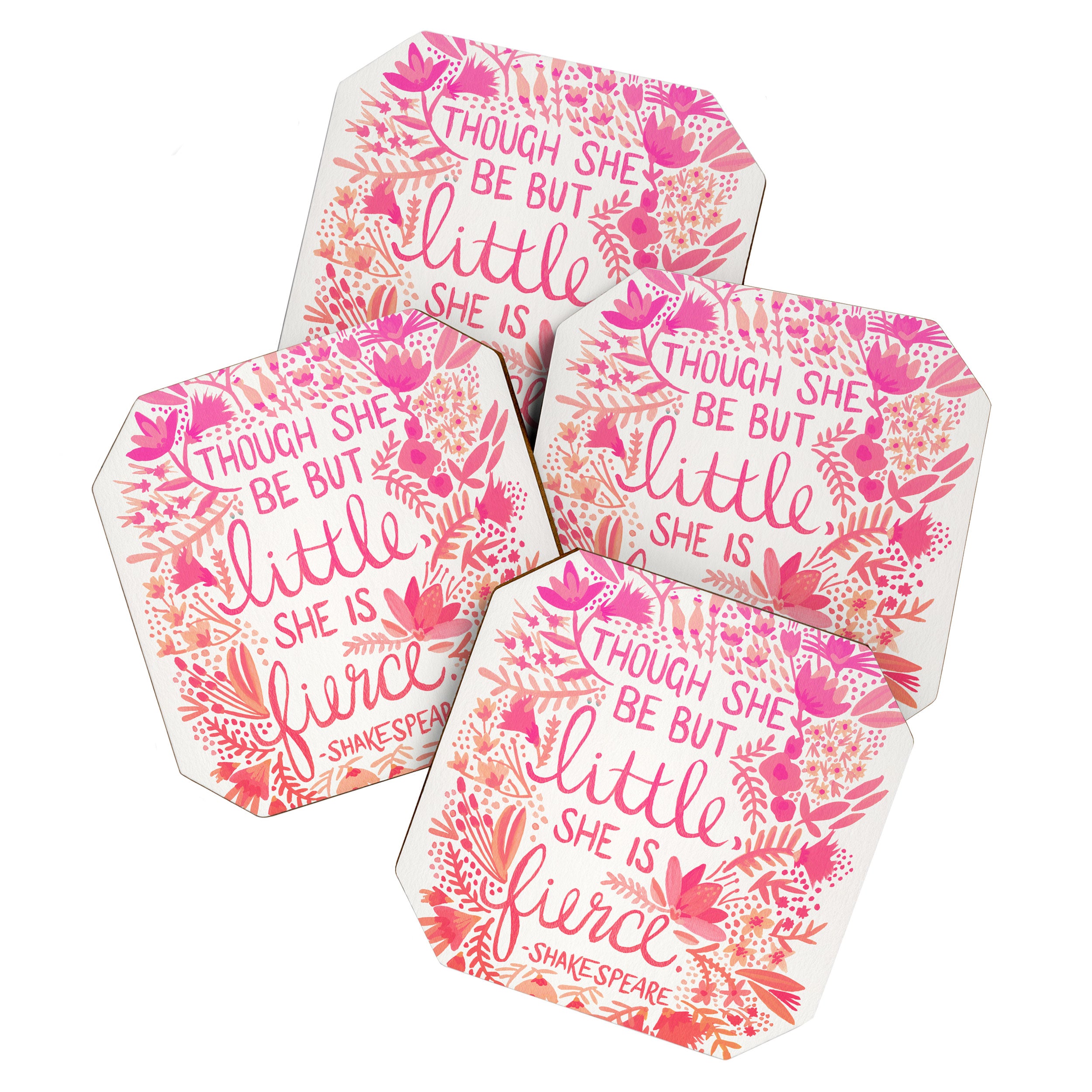 Little & Fierce - Pink OmbrÃ© Coaster Gallery Image 1