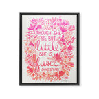 Little & Fierce - Pink OmbrÃ© Framed Canvas Print Gallery Image 8