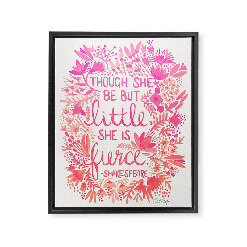 Little & Fierce - Pink OmbrÃ© Framed Canvas Print Gallery Image 8