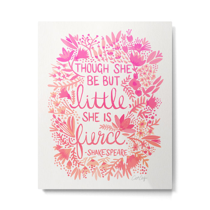 Little & Fierce - Pink OmbrÃ© Metal Print Gallery Image 1