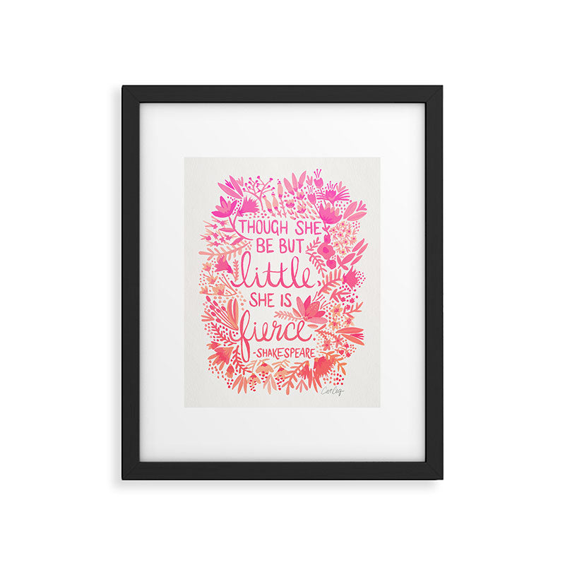 Little & Fierce - Pink OmbrÃ© Framed Art Print Gallery Image 6