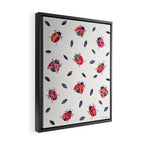 Lucky Ladybugs & Black Leaves Framed Canvas Print Gallery Image 2
