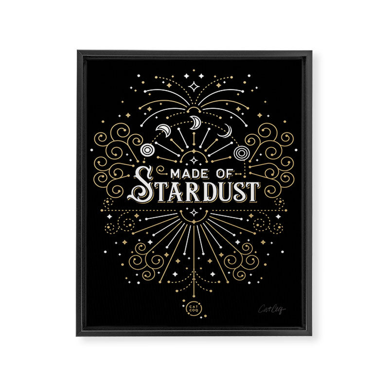 Made of Stardust - Black & Gold Palette Framed Canvas Print Gallery Image 6