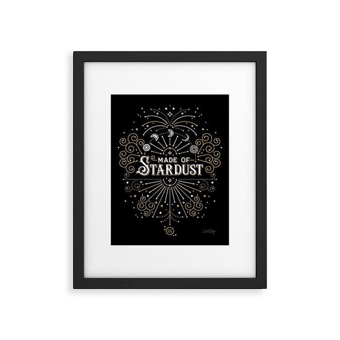 Made of Stardust - Black & Gold Palette Framed Art Print Gallery Image 1